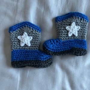Crochet Baby Cowboy Shoes